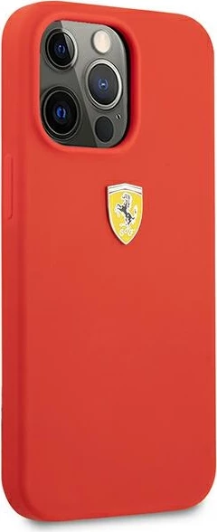 Zaščitna silikonska zaščita Ferrari FESSIHCP13XRE za iPhone 13 Pro Max 6,7", rdeča