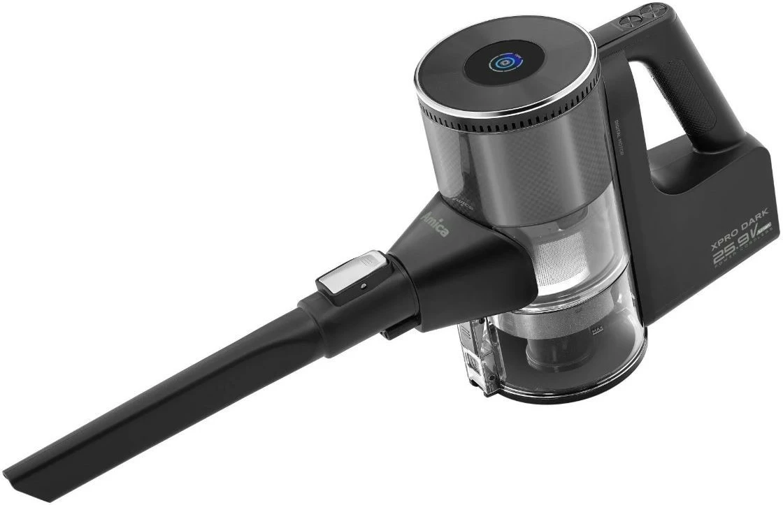 Vertikalni sesalnik brez vrečke Amica VM X Pro Dark, 0,7 L, črn