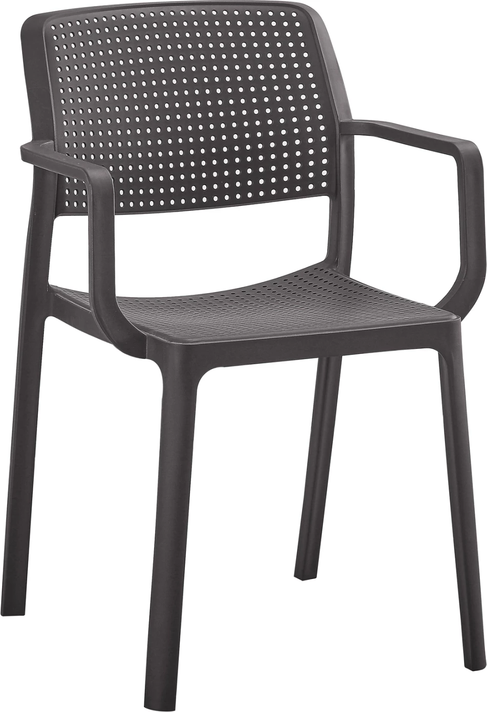 Vrtni naslanjač COMFEE FH6102.09 iz polipropilena v rjavi barvi 54x57x83H cm