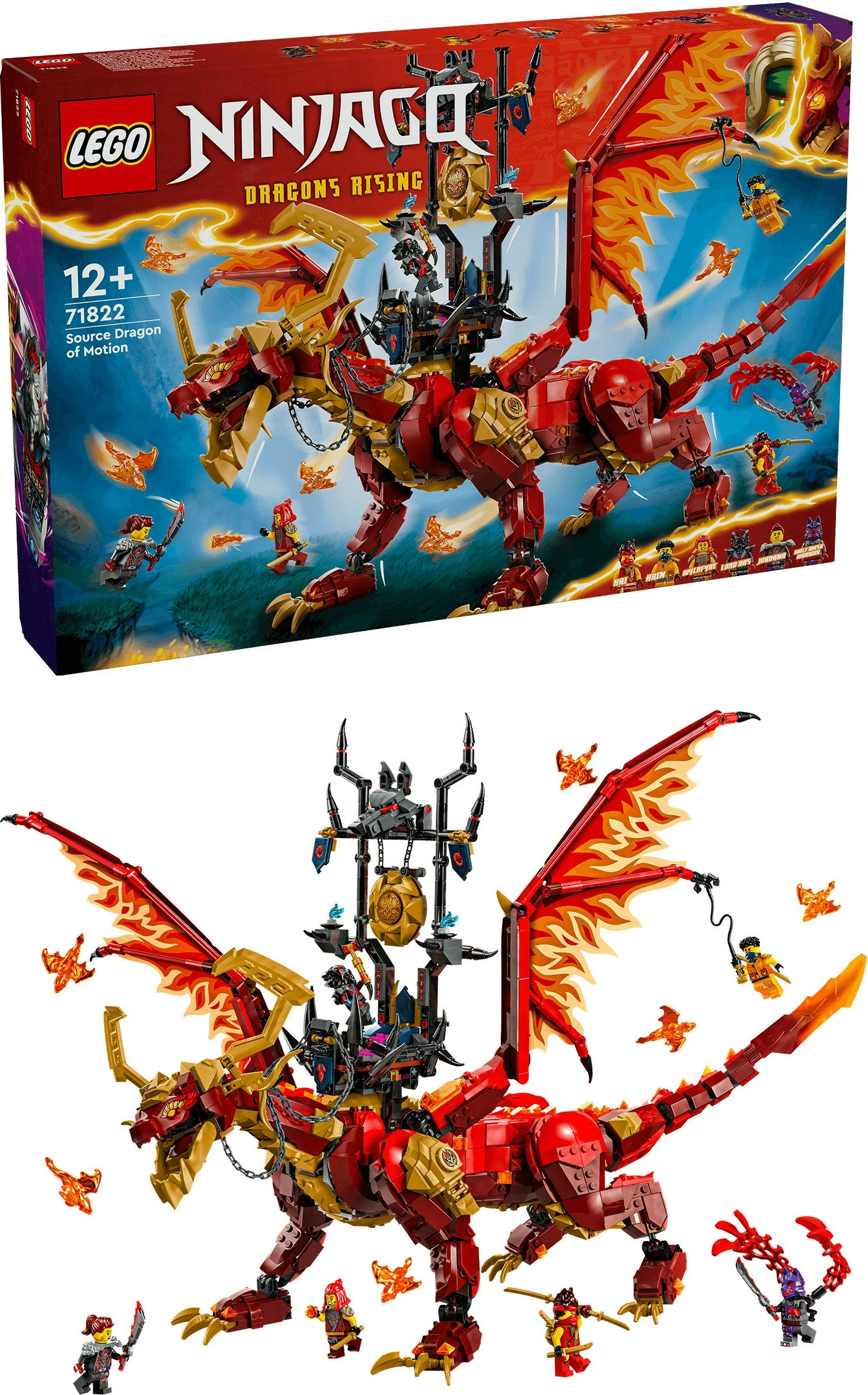 Set za gradnjo Ninjago Quelldrache der Bewegung, LEGO 71822, večbarven