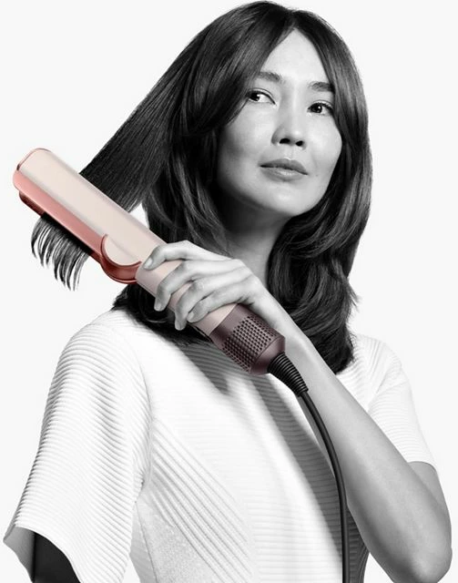 Sušilec za lase in ravnalo Dyson Airstrait 1600 W, praškasto rožnata/rožnato zlata