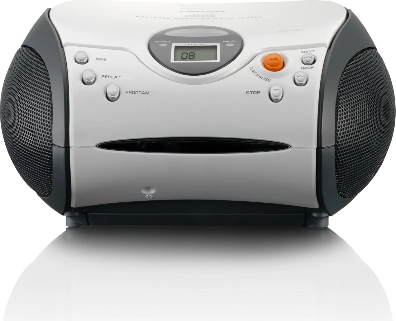 Prenosen zvočnik, MP3 in FM Lenco SCD-24, bel/črn Prenosen zvočnik, MP3 in FM Lenco SCD-24, bel/črn