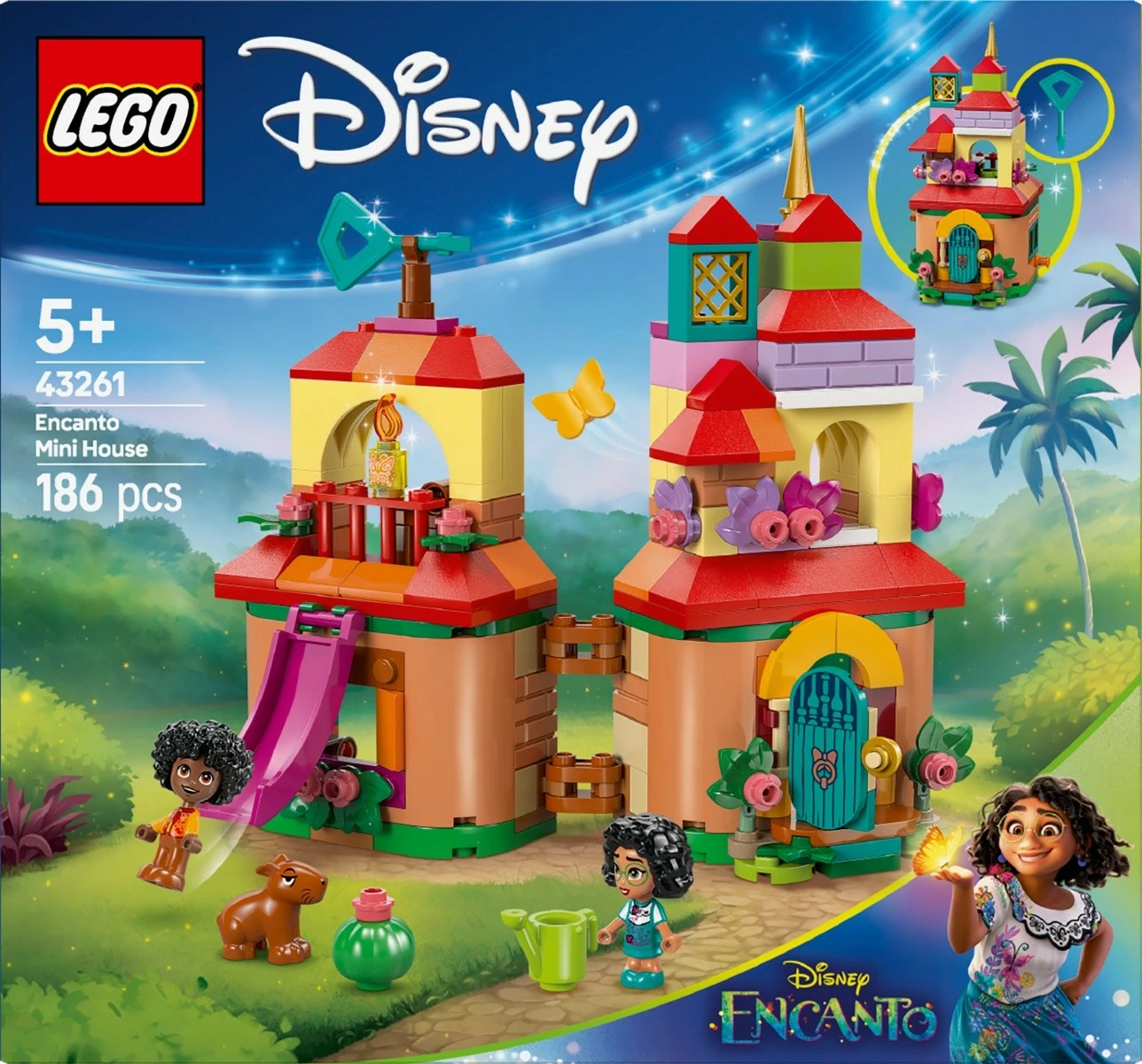 Set gradnikov LEGO Disney Our Magical Encanto Minidom 43261, 186 kosov, plastičen