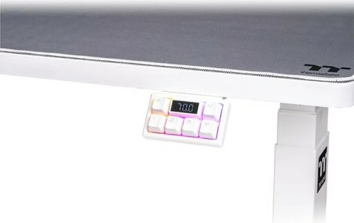 Gaming miza z nastavljivo višino Thermaltake G700 RGB, LED, bela/črna