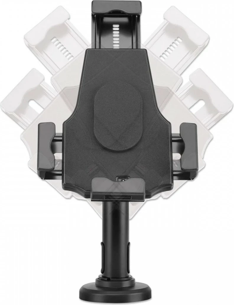 Stojalo za tablico 7,9–10,5 palca, z ključavnico in varnostno vrvico, namizno/stensko, črno Manhattan 462112