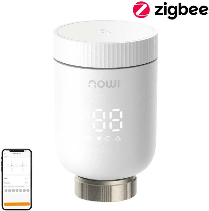 Pametna termostatska glava IMOU IOT-TRV1-EU z ZigBee, 6 adapterjev, bela