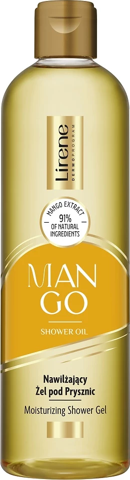 Vlažilni gel za prhanje za ženske Lirene Mango 400 ml