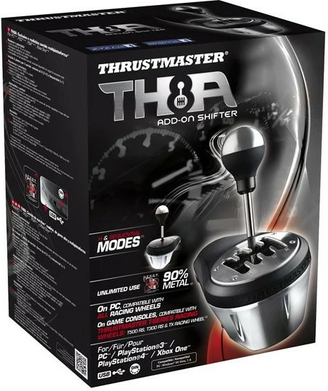Ročica menjalnika Thrustmaster AddOn TH8A, s kablom, za PC/konzolo, črno/kovinsko
