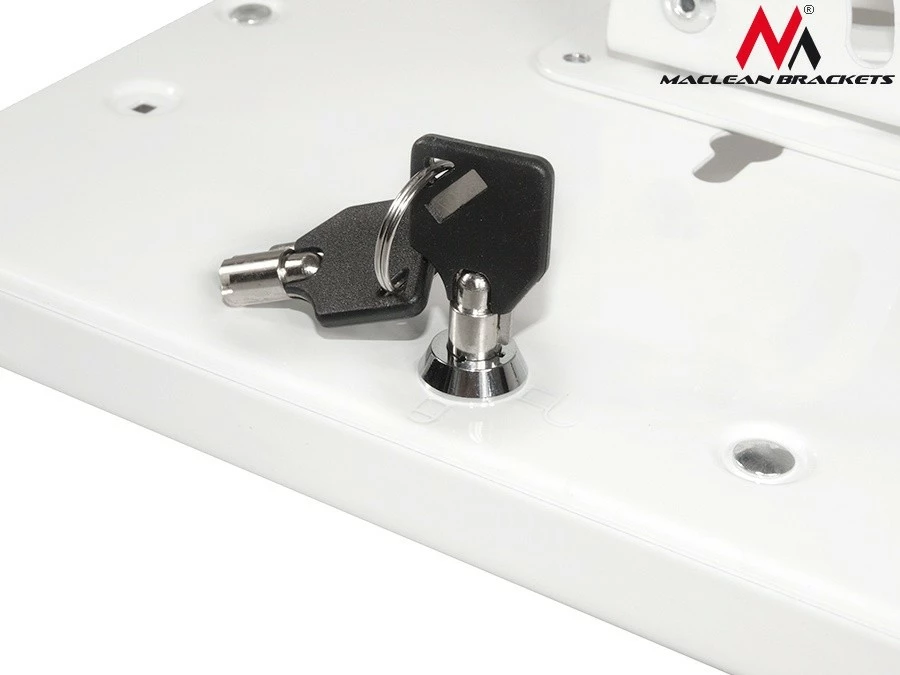 Stojalo za tabloide za mizo, z zaklepanjem, Maclean MC-677, primerno za iPad 2/3/4/Air/Air2, belo