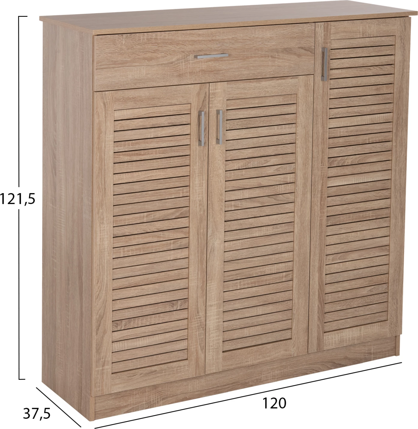 Omara za čevlje PROBY FH9607.02 iz melamina v barvi sonoma 120x37,5x121,5H cm