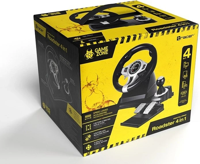 Volan in pedala za igre Tracer TRAJOY46524, črn, PlayStation 4, PlayStation 3