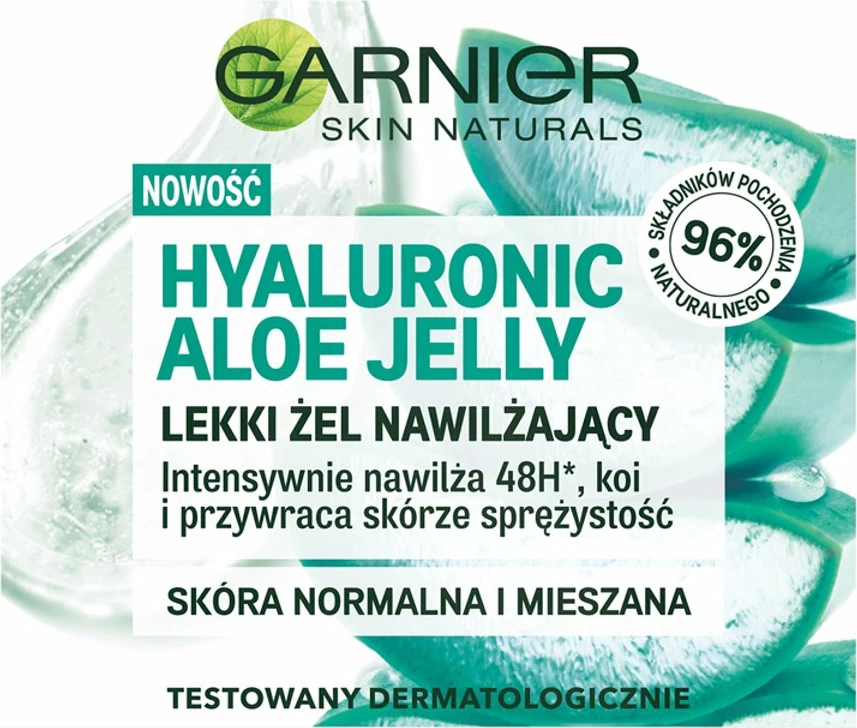 Hidratacijski gel za obraz Hyaluronic Aloe Jelly, Garnier, 50 ml