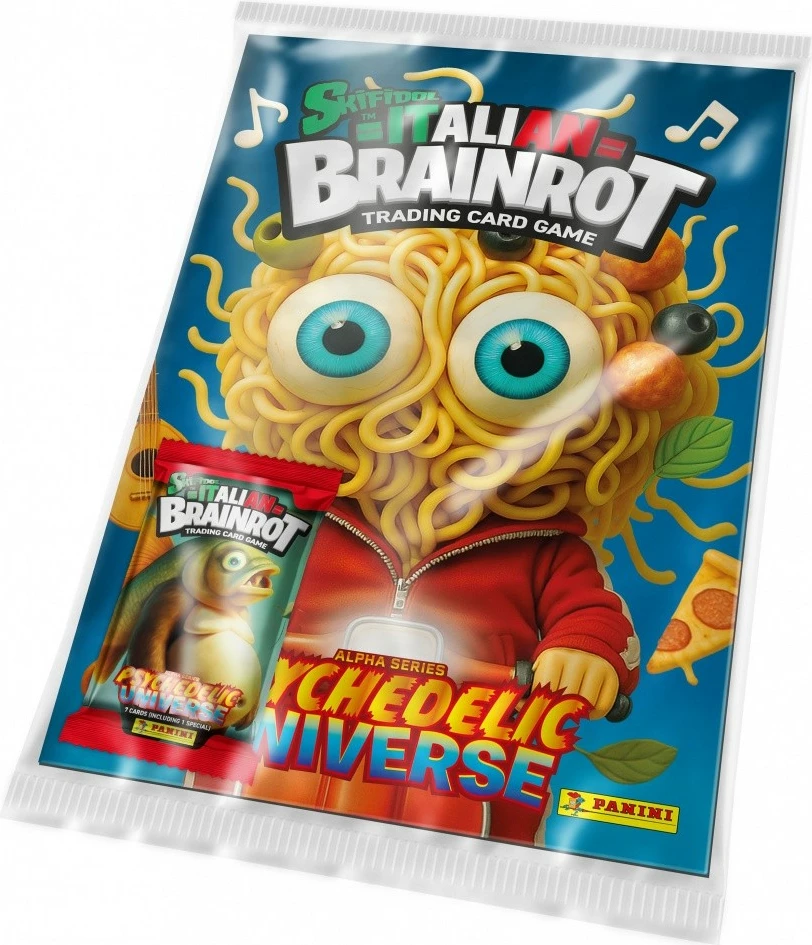 Zbirateljski komplet kartic Brainrot Panini, zbirateljski album + 7 kartic, večbarvne