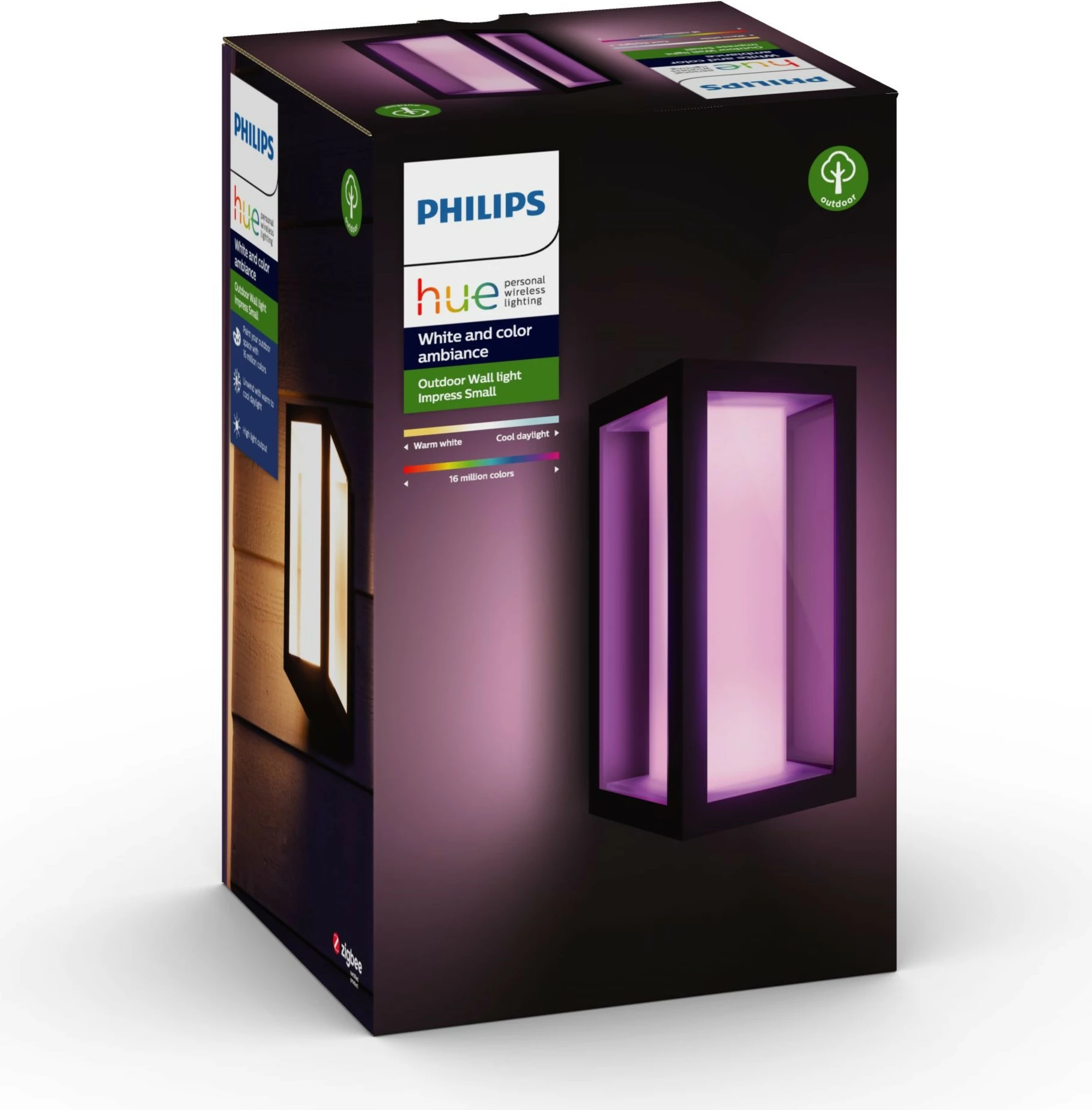 Zunanji pametni stenski svetilnik Philips Hue Impress, LED, črn Zunanji pametni stenski svetilnik Philips Hue Impress, LED, črn