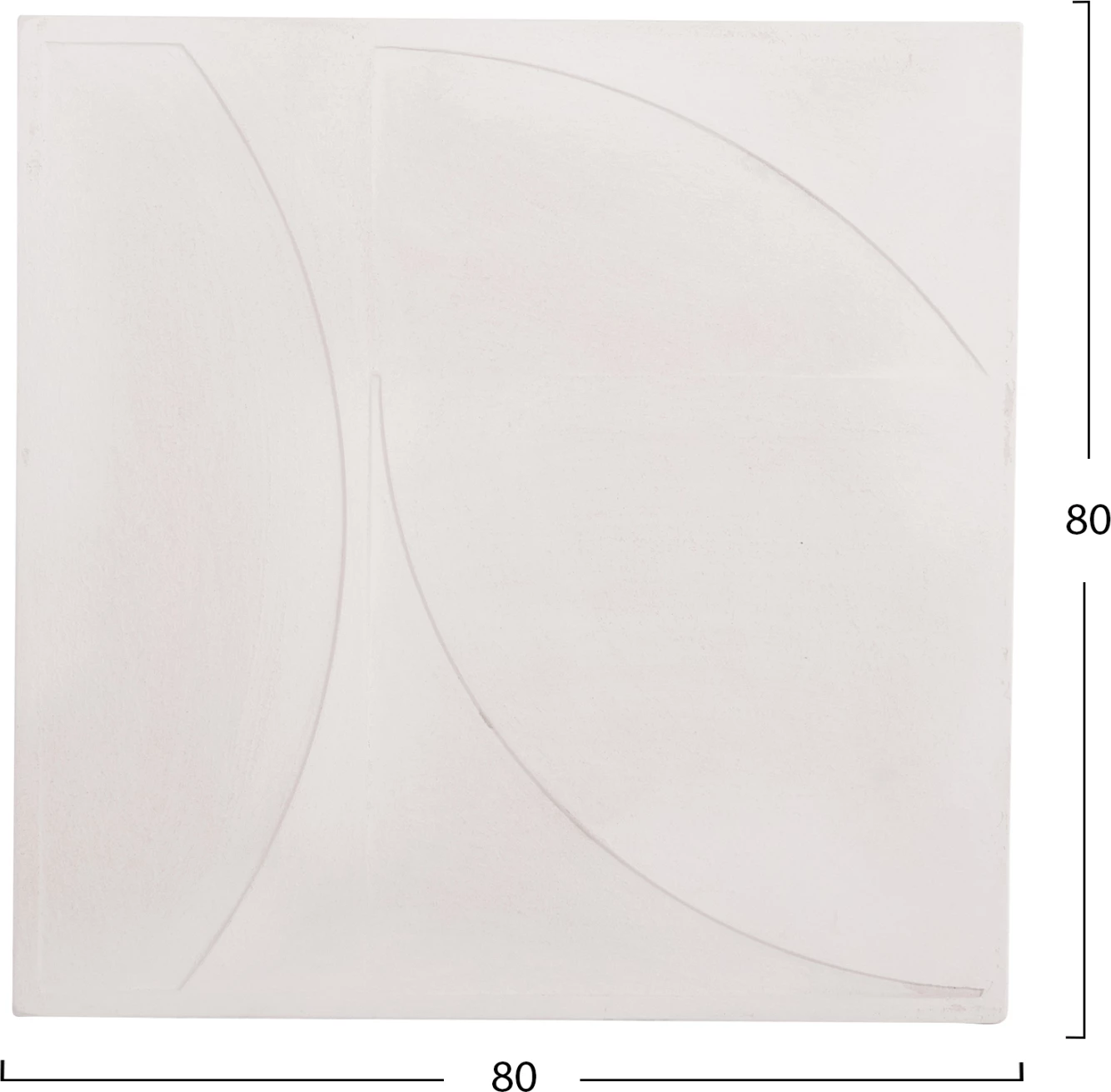 Stenska dekorativna plošča kvadratne serije Santorini FH4508 MDF v umazano beli barvi 80x4(debelina)x80Hcm