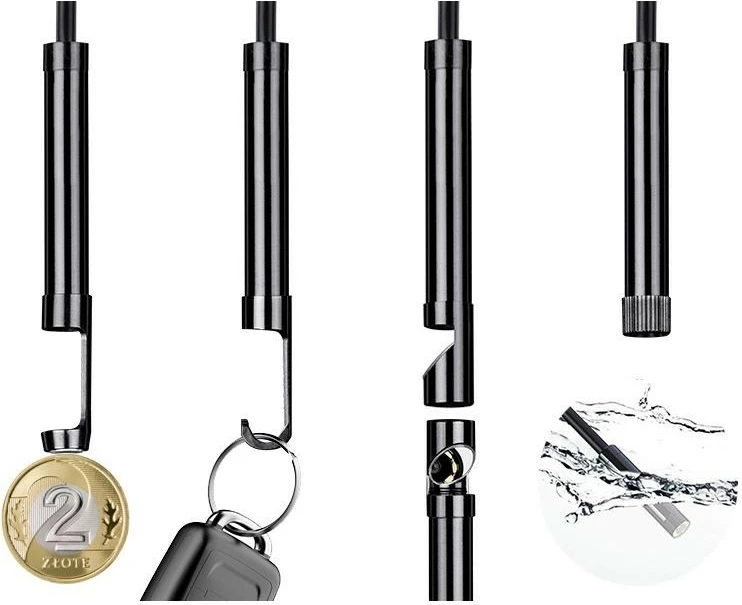 Endoskopska kamera Tracer HardWire 5M 8MM LED WiFi, črna