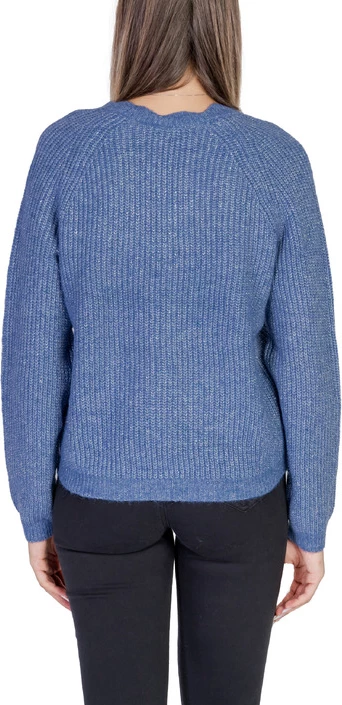 Pleten pulover Vila Clothes, ženske, modra