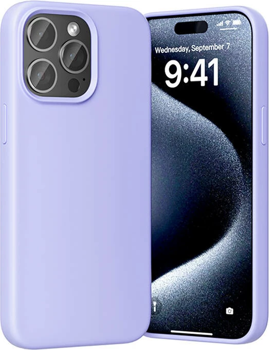 Zaščitni ovitek iz tekočega silikona za iPhone 15 Pro Vention KUFV0-30, vijoličen