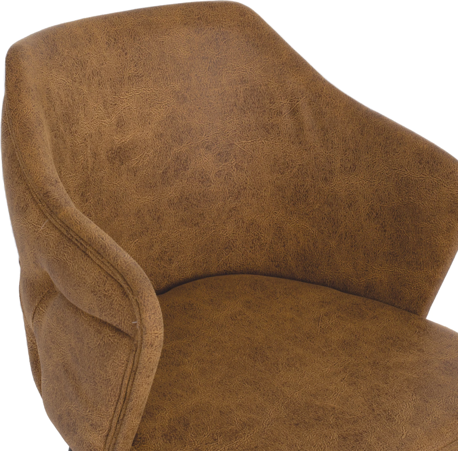 Profesionalni naslanjač Theresa FH9263.19 iz nubuk materiala v zlati barvi z lesenimi nogami 56x60x84Hcm, set 4 kosov