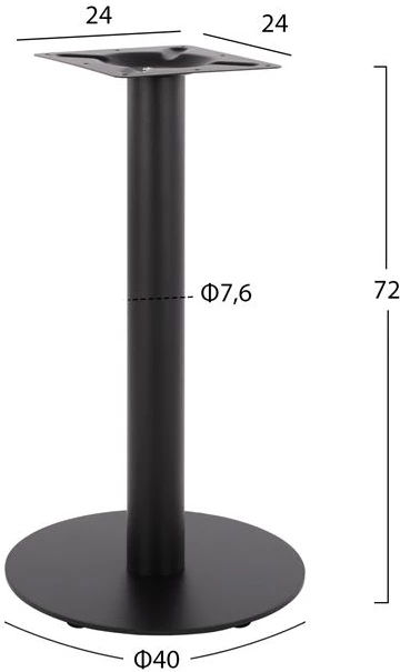 Osnovna kovinska črna mat '40x72cm FH437