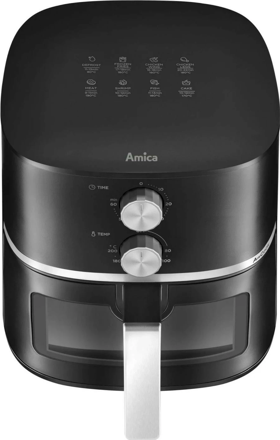 Cvrtnik brez olja Amica AFM Friend 2020, 5,5 l, črn