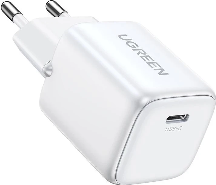 Hitri polnilec, UGREEN Nexode mini 15324, USB-C, PD3.0, QC4.0, GaN, 20W, bel