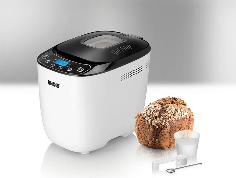 Peka kruha, programabilni timer, kontrola zapečenosti, ogrevanje, pogledno okno, UNOLD 68010, 1 kg, bela