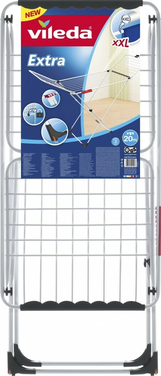 Sušilnik perila Vileda Extra 157215, črn/bel