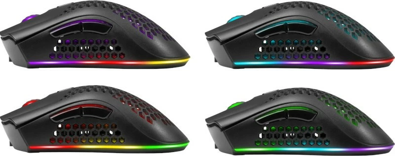 Brezžična igralna miška, Defender Warlock GM-709L, RGB, 2400 dpi, črna