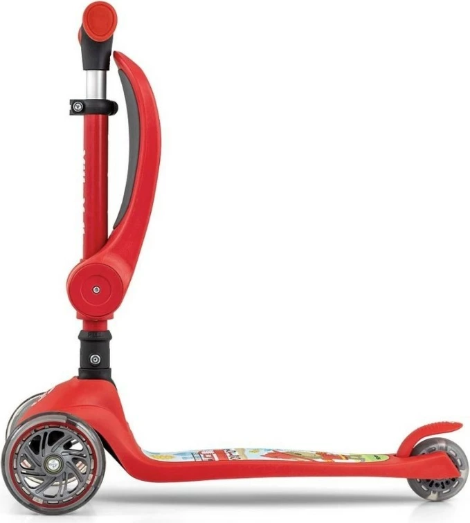 Trotinet za otroke Fuzzy Milly Mally 5752, 3 kolesa, rdeč