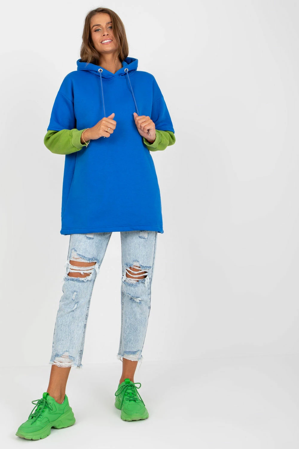 Pulover za ženske Rue Paris model 170377, moder