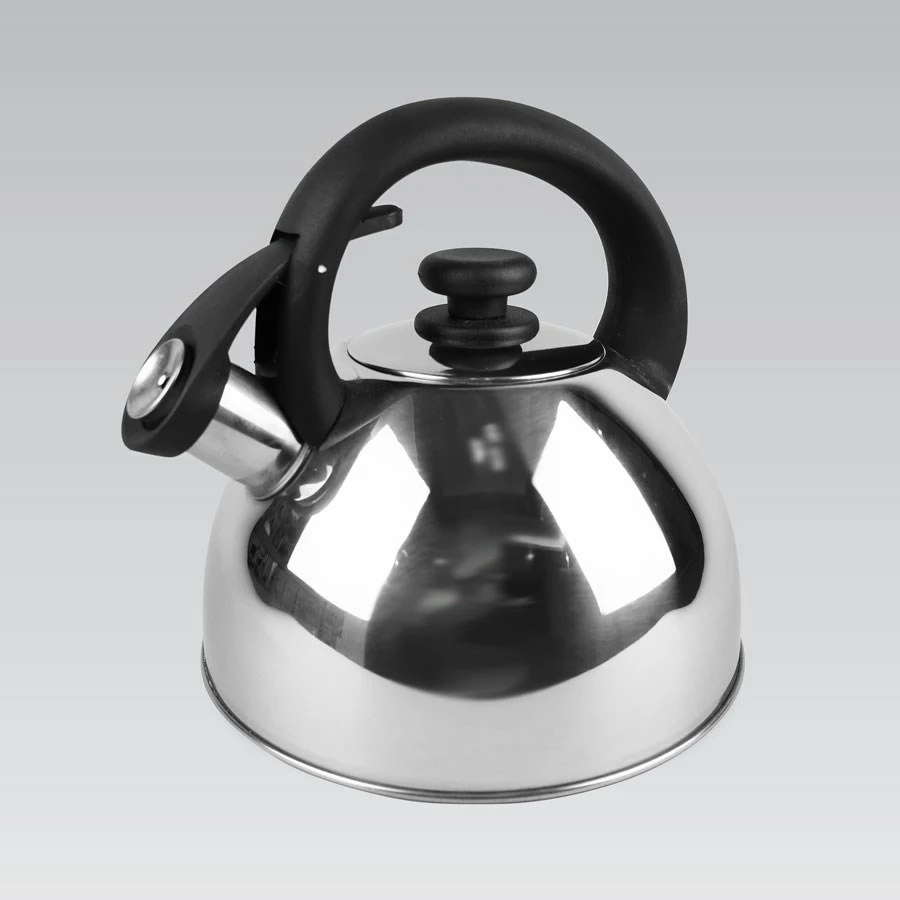 Ibrik za čaj 2 L, nerjaveče jeklo, črna ročaj Maestro MR-1302