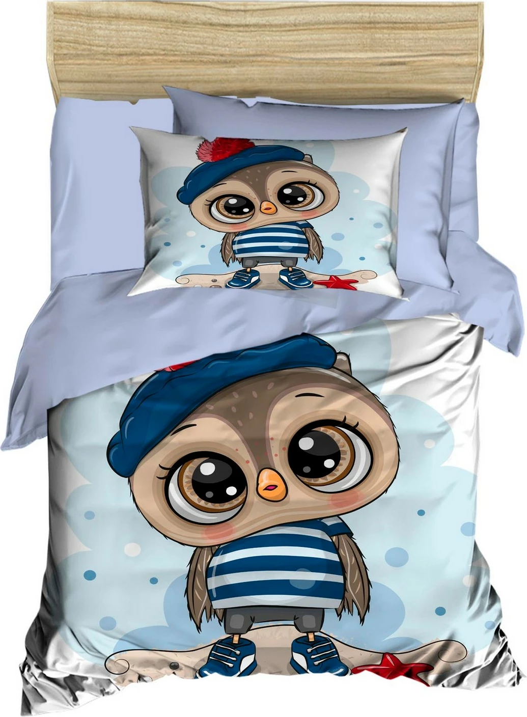 Set pregrinjala za otroško posteljo, L'essentiel PH181, vijolična, modra, rjava, 3 kosa