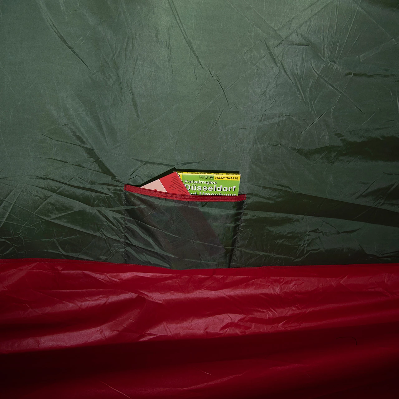 Šotor za 4 osebe High Peak, olive in rdeč