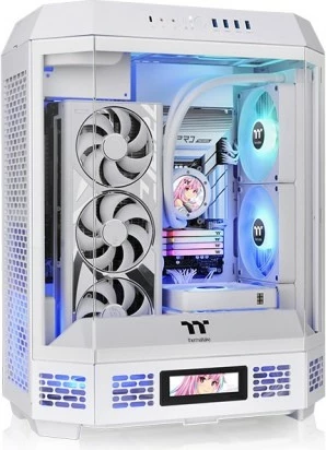 Računalniško ohišje The Tower 600 TG, Thermaltake CA-1Z1-00M6WN-00, Midi Tower, za ATX/E-ATX/mATX/Mini ITX, kaljeno steklo, belo