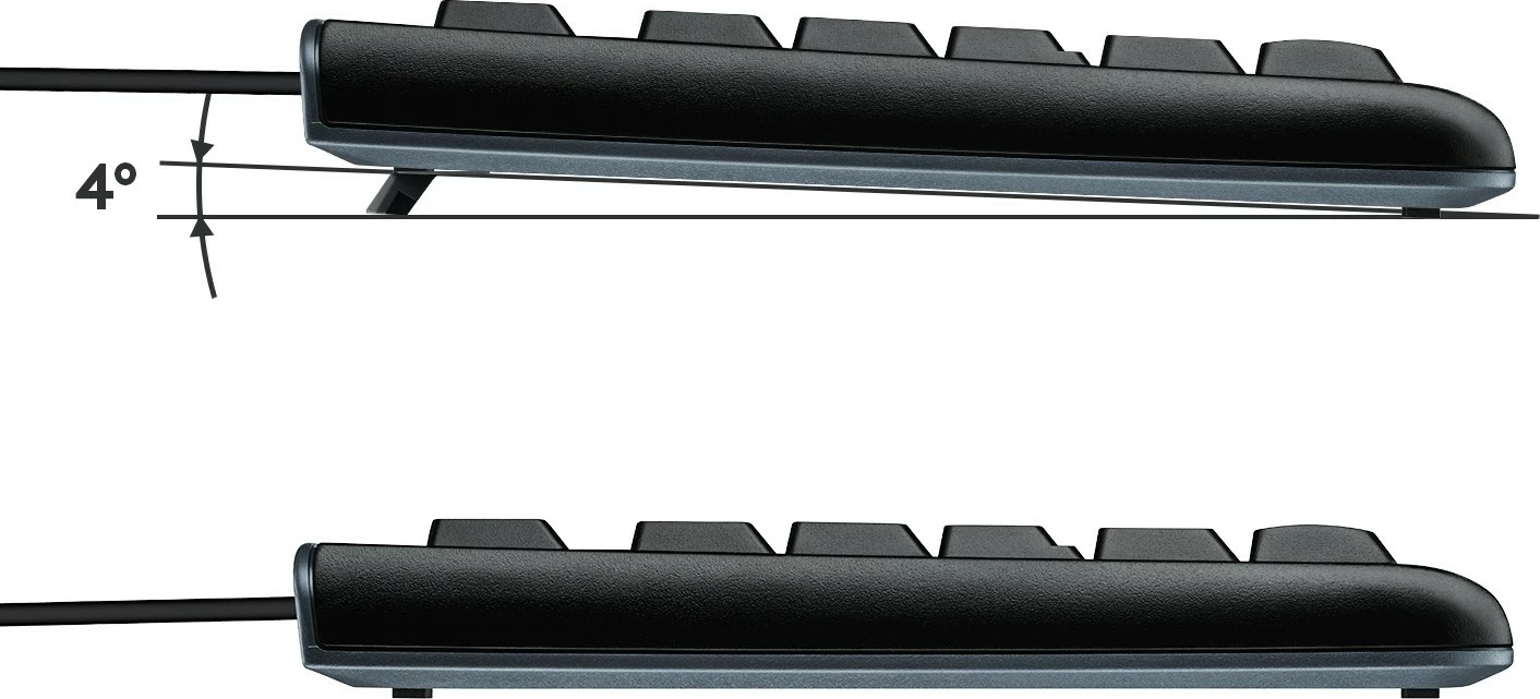 Tipkovnica polne velikosti z žico, USB, AZERTY, črna Logitech K120