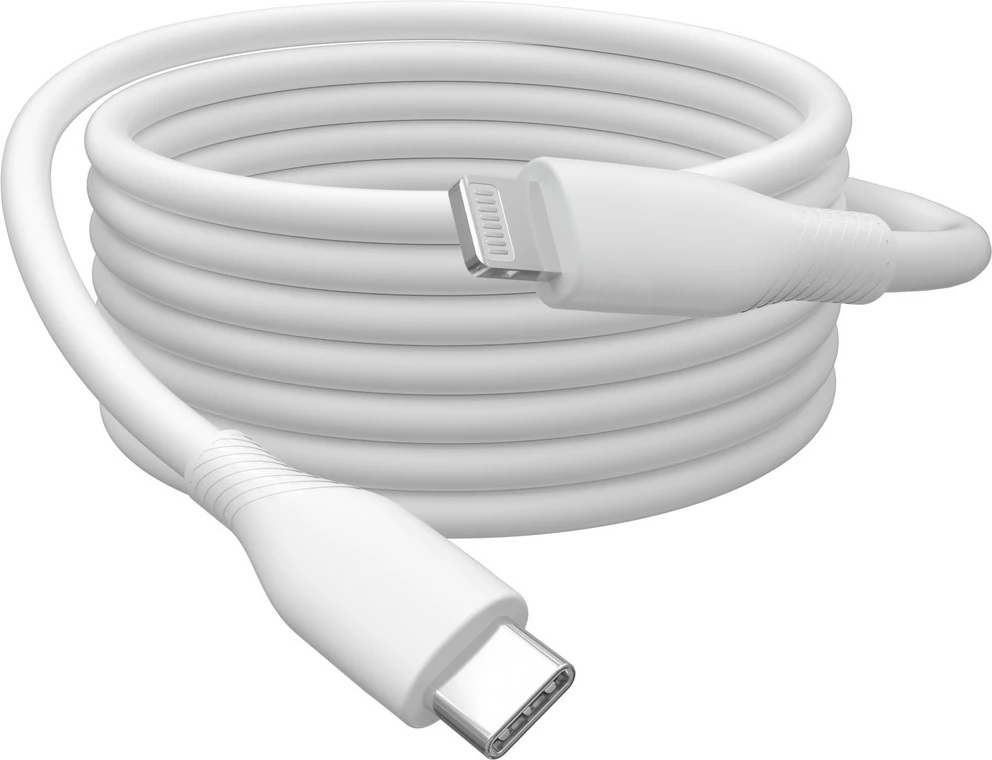 Silikonski kabel Lightning, 0,5 m, USB A na Lightning, bel - Digitus