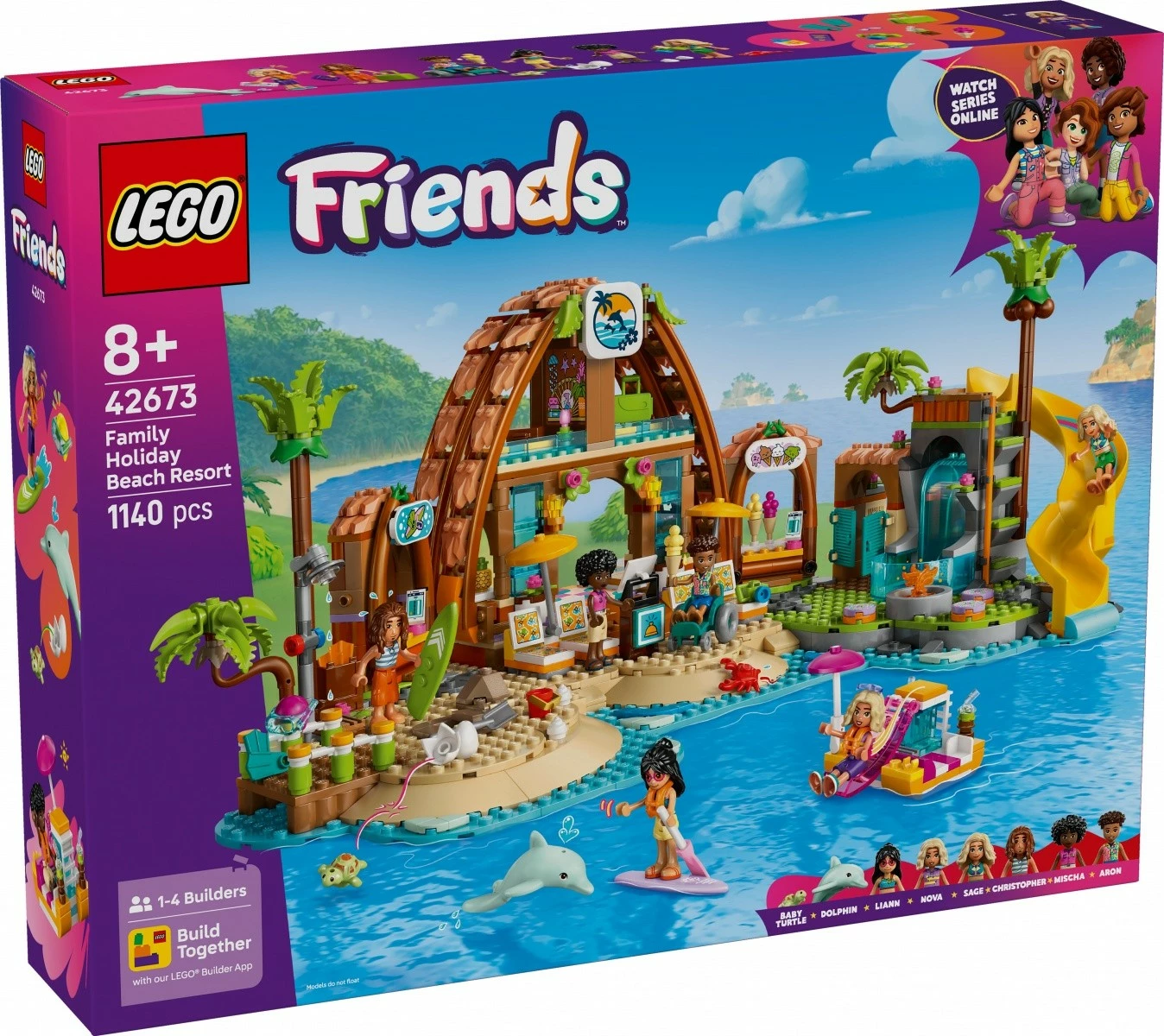 Družinske počitnice na plaži, LEGO Friends 42673, 1140 kosov