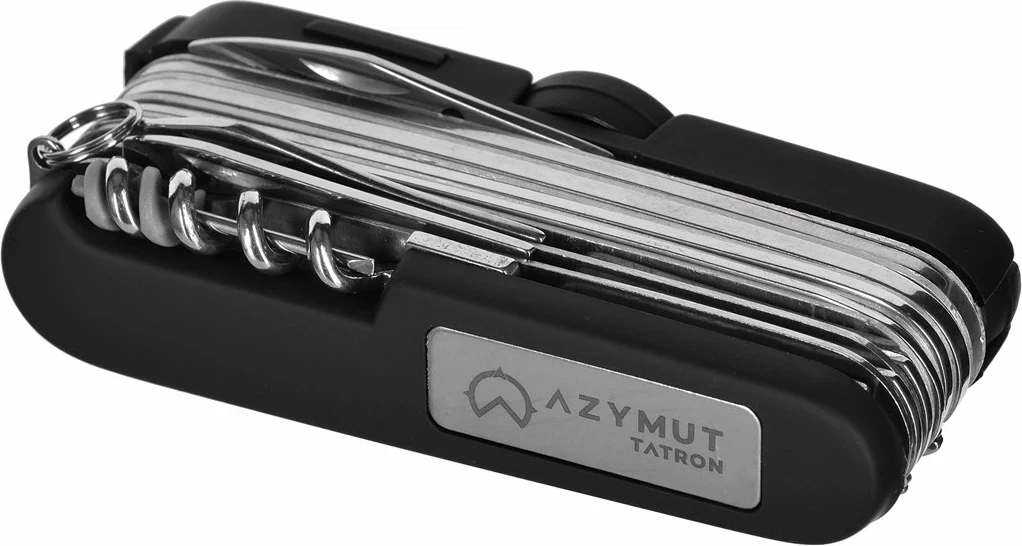 Večfunkcijska žepna nož AZYMUT Tatron - 25 orodij, etui za pas (HK20017BL)