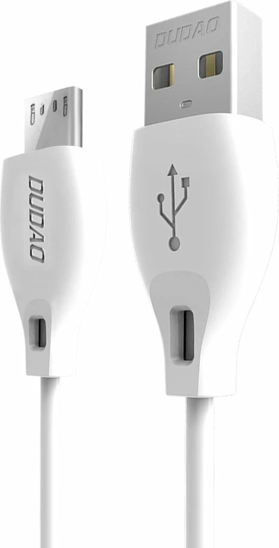 Micro USB kabel 2 m, 2,4 A, bel — Dudao L4M