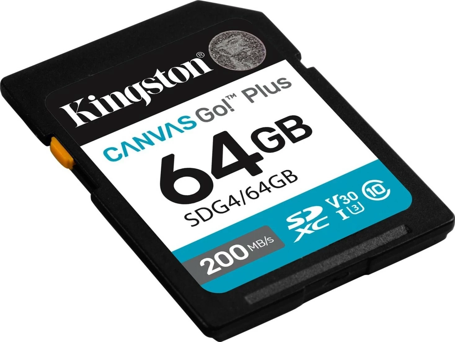 Kartica za pomnilnik 64GB Kingston Canvas Go Plus Gen4 SDXC, UHS-I, U3, V30, hitrost branja 200MB/s