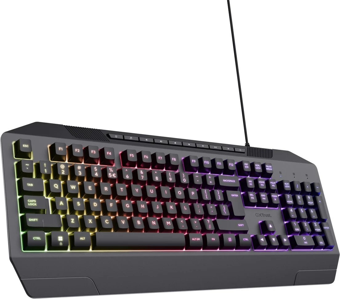 Gaming tipkovnica GXT 836 Evocx, USB, QWERTY, US English, črna