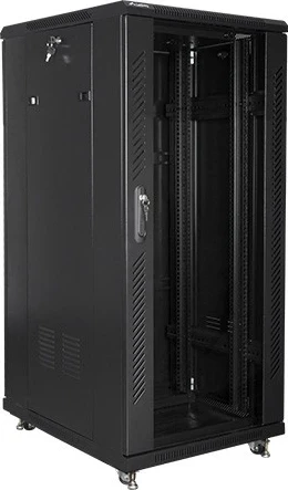 Omara za omrežje 19-palčna, 27U, sprednja vrata iz kaljenega stekla LANBERG FF01-6827-12B