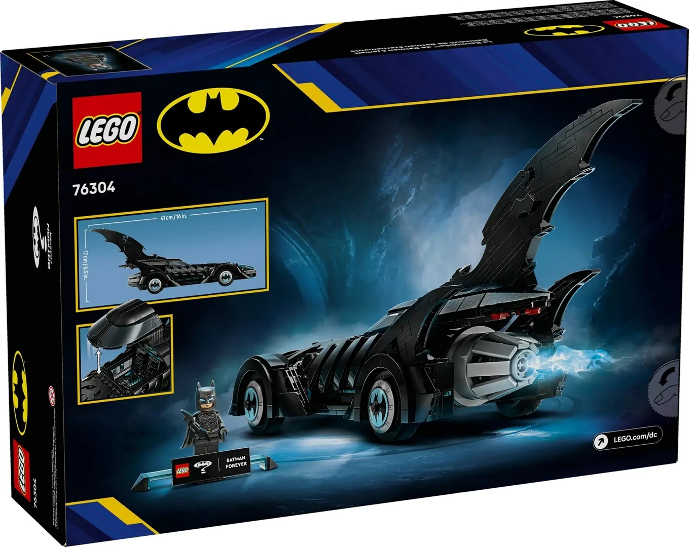 Set Batmobil iz filma LEGO Batman 76304, z minifiguro, črn