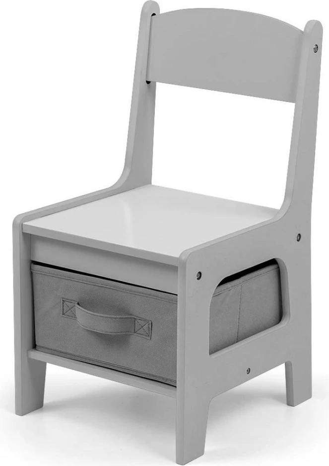 Otroški set miza z dvema stoloma Milly Mally Sven, MDF, sivo/bele