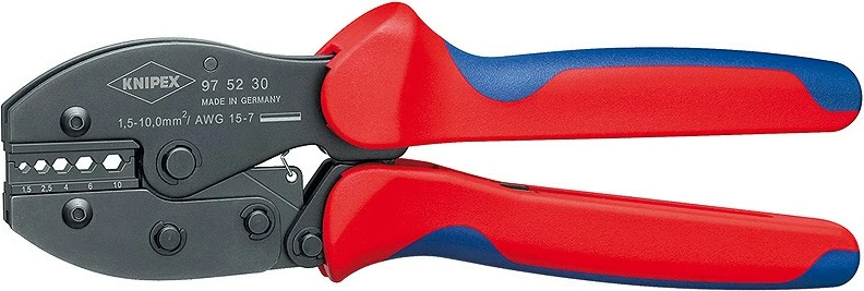 Klešče za stiskanje Knipex 97 52 30, 220 mm, jeklo, modro-rdeč ročaj