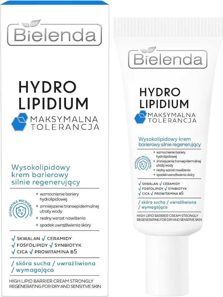 Krema za obraz za ženske Bielenda Hydro Lipidium High-Lipid Barrier, 50 ml