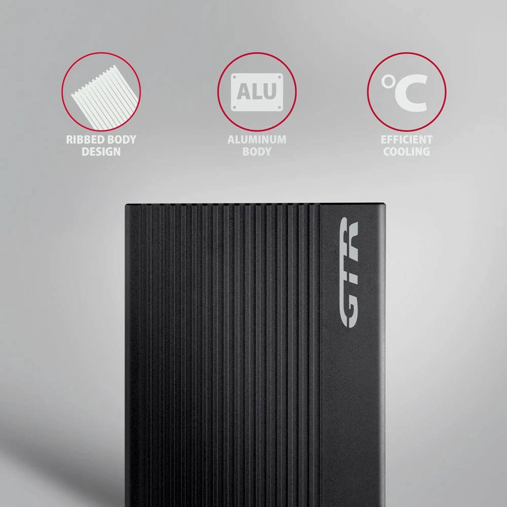 Zunanji računalniško ohišje za SSD/HDD 2,5", USB 3.2 Gen 2, črn AXAGON EE25-GTR Zunanji računalniško ohišje za SSD/HDD 2,5", USB 3.2 Gen 2, črn AXAGON EE25-GTR