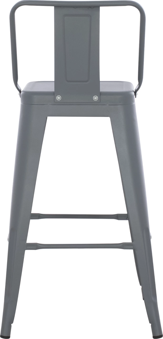 Barski stol srednje višine MELITA-PRO FH8574.50 kovinski v sivi barvi 43x43x88H cm