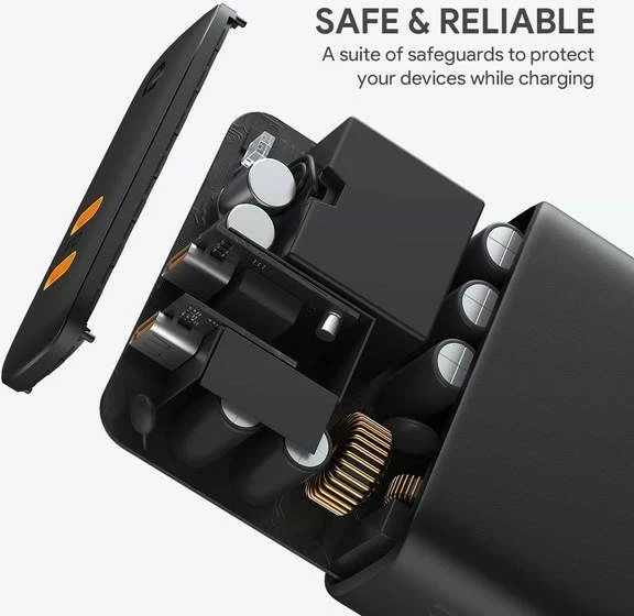 Karikues zidu AUKEY PA-D5, 2x USB-C Power Delivery 3.0, 63W, črn